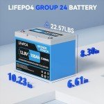 GrenerPower 12.8V 100Ah LiFePO4 Solar Battery
