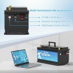 KEPWORTH 12.8V 100Ah LiFePO4 Rechargeable Battery