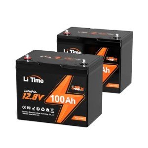 LiTime 12V 100Ah Lithium RV Battery - 2 Pack