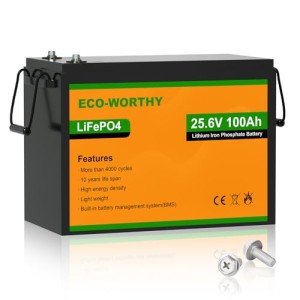 ECO-WORTHY 24V 100AH LiFePO4 Solar Battery