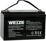 WEIZE 12V 100Ah Deep Cycle Battery for Solar