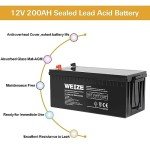 WEIZE 12V 200Ah Deep Cycle AGM Battery