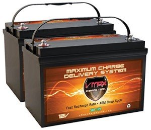 VMAX 12V 125Ah AGM Deep Cycle Batteries (2-Pack)