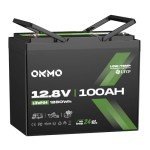OKMO 12V 100Ah LiFePO4 Lithium Battery for Solar