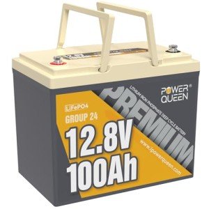 Power Queen 100Ah LiFePO4 Deep Cycle Lithium Battery