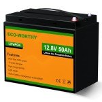 ECO-WORTHY 12V 50Ah LiFePO4 Lithium Battery