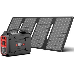 200W Portable Solar Generator with 40W Panels