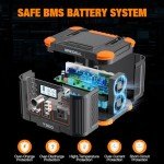 GRECELL 300W Portable Solar Power Station Generator