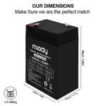 Miady 6V 5Ah Rechargeable Lead Acid Batteries - 2 Pack