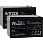 WEIZE 12V 12Ah Sealed Lead Acid Battery - 2 Pack
