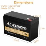 Autocessking 12V 9AH AGM Battery for UPS