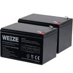 WEIZE 12V 12Ah Sealed Lead Acid Battery - 2 Pack