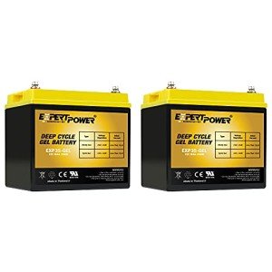 ExpertPower 2 Pack 12V 35AH Gel Deep Cycle Batteries