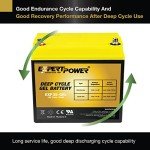 ExpertPower 2 Pack 12V 35AH Gel Deep Cycle Batteries