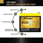ExpertPower 2 Pack 12V 35AH Gel Deep Cycle Batteries