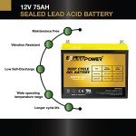 75AH Deep Cycle Gel Battery for Solar Systems