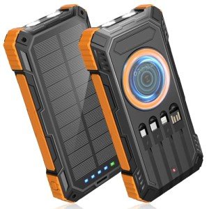Solar Power Bank 49800mAh with 4 Cables