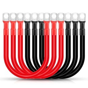 6PCS 2 AWG Battery Cables for Solar & Auto
