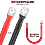 6PCS 2 AWG Battery Cables for Solar & Auto