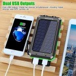 Portable 20000mAh Waterproof Solar Charger Power Bank