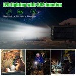 Portable 20000mAh Waterproof Solar Charger Power Bank