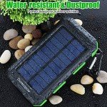 Portable 20000mAh Waterproof Solar Charger Power Bank