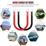 6PCS 2 AWG Battery Cables for Solar & Auto