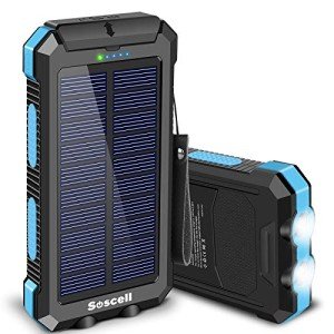 30000mAh Portable Solar Power Bank with Flashlight