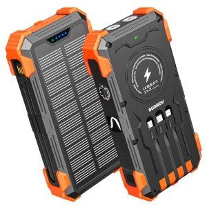 Solar Power Bank 42800mAh with LED Flashlight