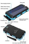 30000mAh Portable Solar Power Bank with Flashlight
