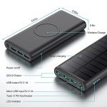 5-in-1 Solar Power Bank with Wireless Charging