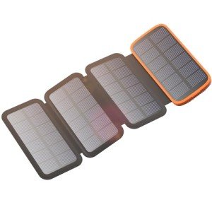 Hiluckey 10000mAh Solar Power Bank with 4 Panels