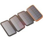Hiluckey 10000mAh Solar Power Bank with 4 Panels
