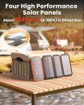 Hiluckey 10000mAh Solar Power Bank with 4 Panels