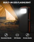 Hiluckey 10000mAh Solar Power Bank with 4 Panels