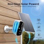 Solar Wireless Security Camera System with Touchscreen Monitor