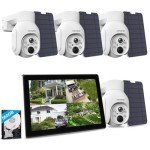 HXVIEW Solar Wireless Security Camera System with Monitor