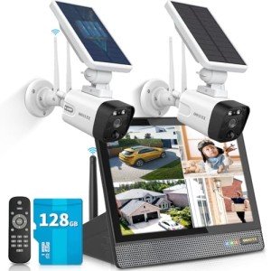 OOSSXX Wire-Free Solar Security Camera System