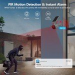 OOSSXX Wire-Free Solar Security Camera System