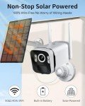 Solar Powered Wireless Security Camera System with Monitor