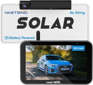 Solar Powered Wireless Backup Camera with 5" Monitor