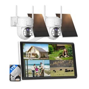 GAIEXCE Wireless Solar Security Camera System - 2PCS