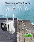 Solar Powered Wireless Security Camera System with Monitor