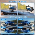 Solar Powered Wireless Backup Camera with 5" Monitor