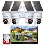 Wireless Solar Security Camera System with Monitor