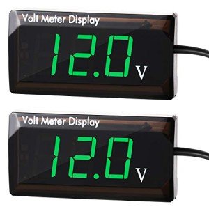 2-Pack Waterproof DC Voltmeter for Cars & Motorcycles