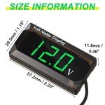 2-Pack Waterproof DC Voltmeter for Cars & Motorcycles