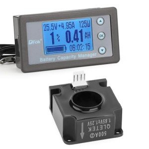 DROK LCD Battery Monitor for Solar and RV Systems