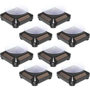8-Piece Solar Rotating Display Stand for Jewelry