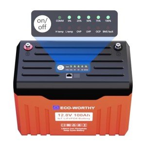 ECO-WORTHY 12V 100AH LiFePO4 Lithium Battery